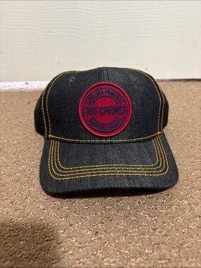 Eric Church Black Denim Patch Baseball Cap